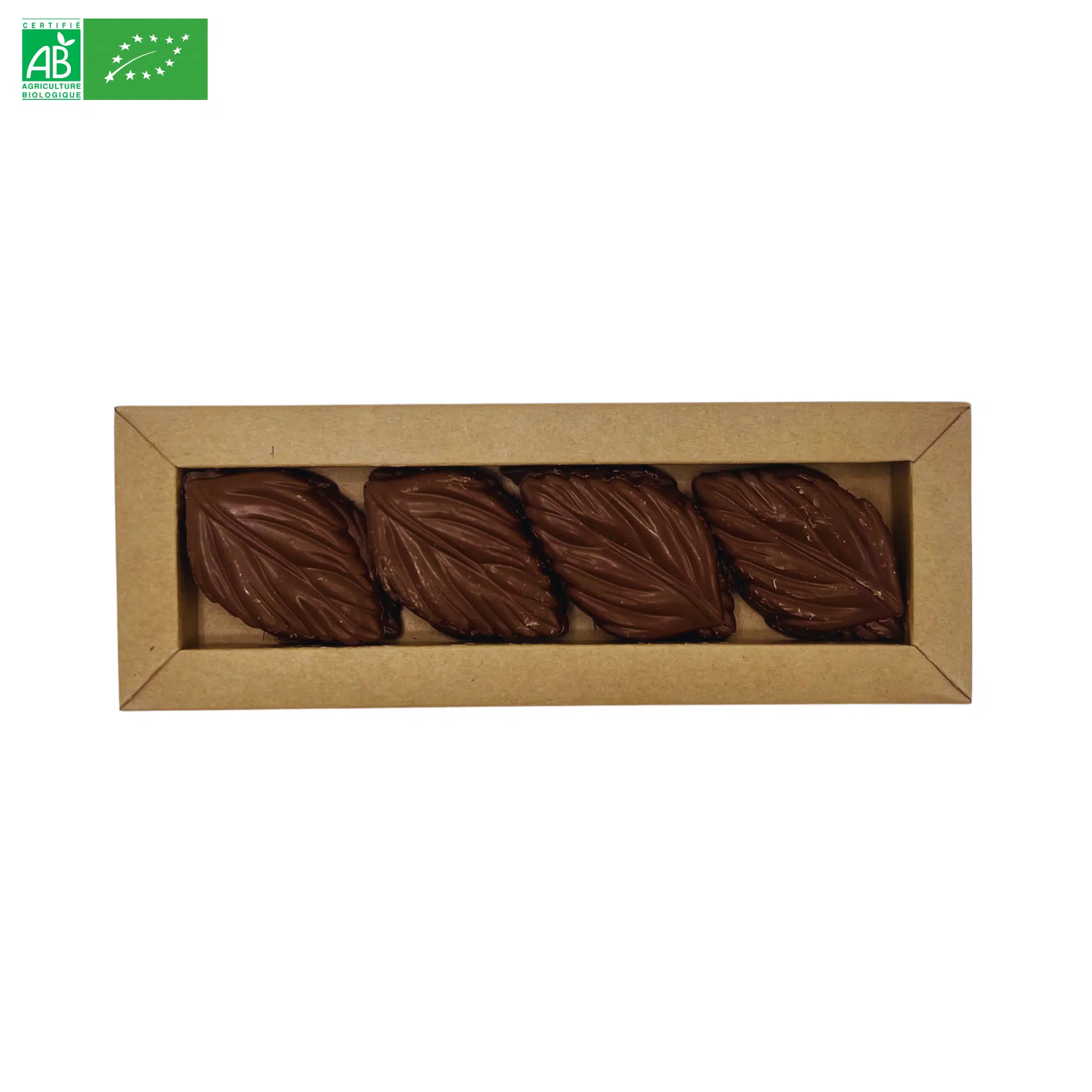 Mini Feuilles Lait Chocolat Bio